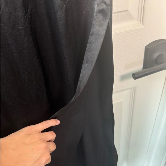 Zum Zum by Niki Livas Asian Inspired Mock neck Sequin Satin Black Dress Size 5-6 - Picture 5 of 13